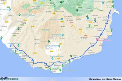 Unsere Tagesetappe (54 km)